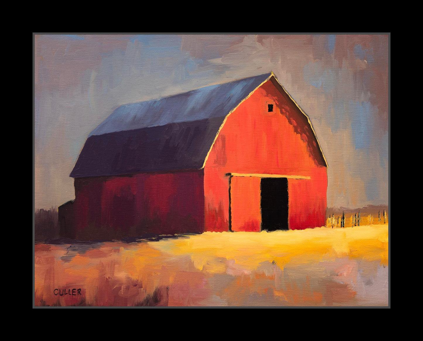 "Red Barn with Gold" Fine Art Print