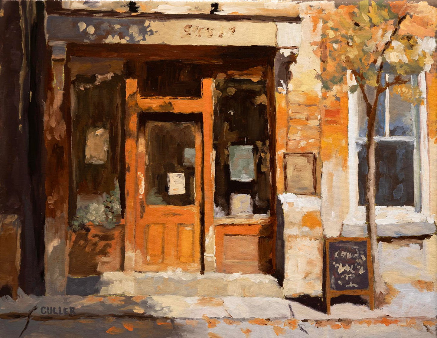 "Storefront in Fall" Fine Art Print