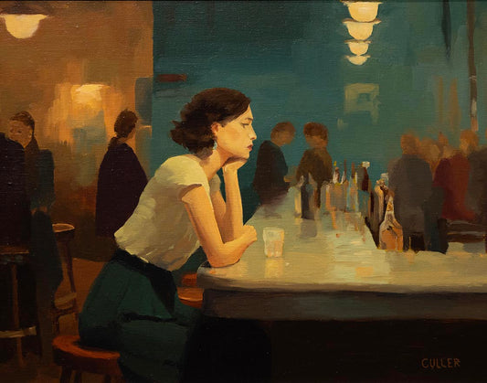 "Bar Seat" 11 x 14" Oil on Linen