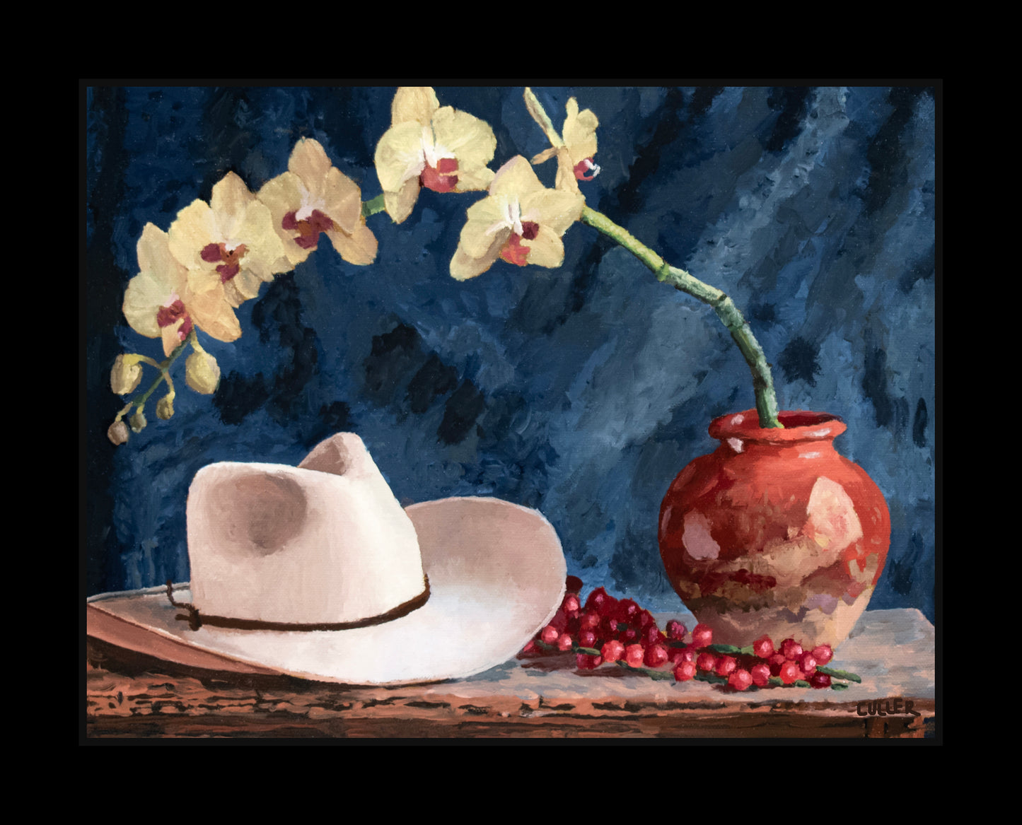 "Hat and Orchid" Fine Art Print