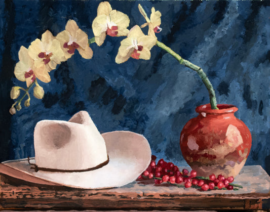 "Cowboys and Orchids" 11" x 14" Oil on Linen