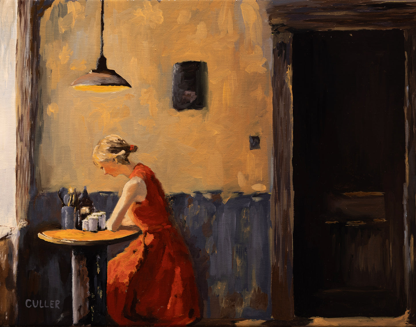 "Lady in Red" 11" x 14" Oil on Linen