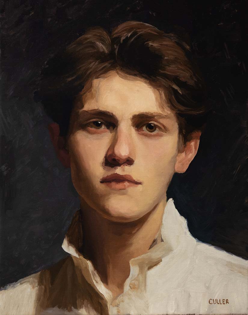 "Portrait of a Young Man" 14 x 11" Oil on Linen