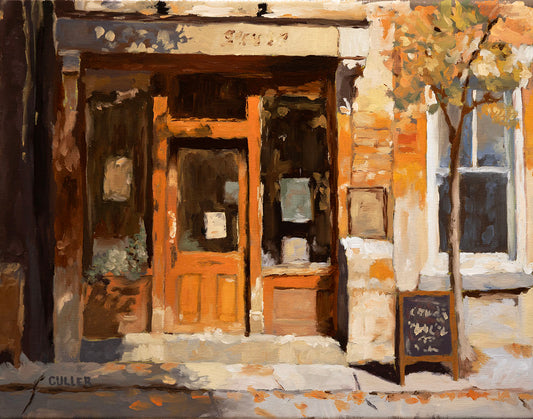"Storefront in Fall" 11" x 14" Oil on Linen