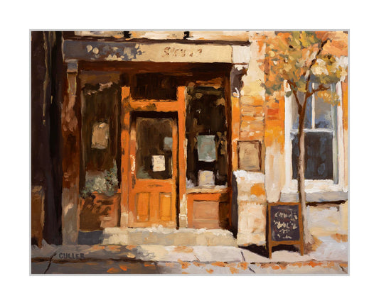 "Storefront in Fall" Fine Art Print