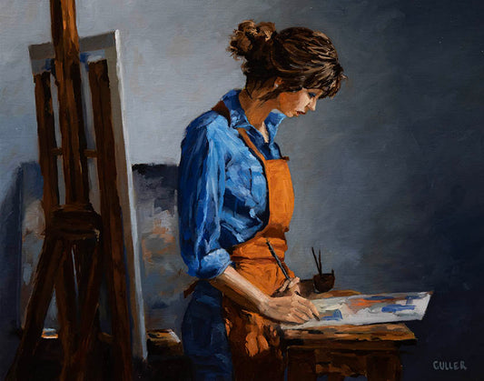 "Studio Time" 11" x 14" Oil on Linen